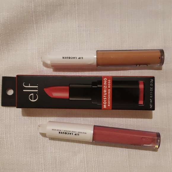 e.l.f. lipstick, lip lacquer,no budget retractable eye liner in charcoal.... - Picture 2 of 3